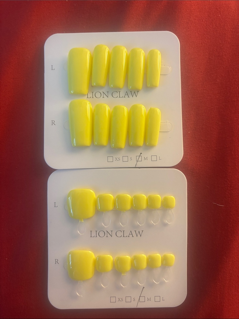 Bright Yellow Press-On Nail Set